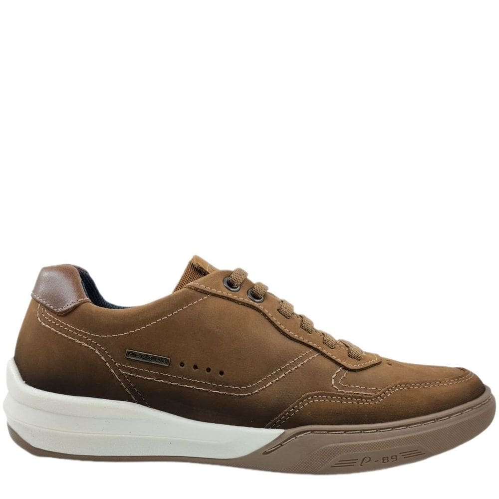 Sapatênis Masculino em Couro Casual Dia a Dia Calce Fácil Casual Wear Pegada Fellow 111004