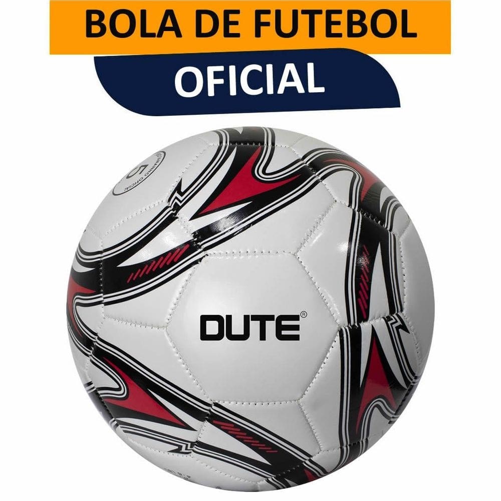 Bola de Futebol Tamanho Oficial Número 5 Costurada Couro Sintético Branco