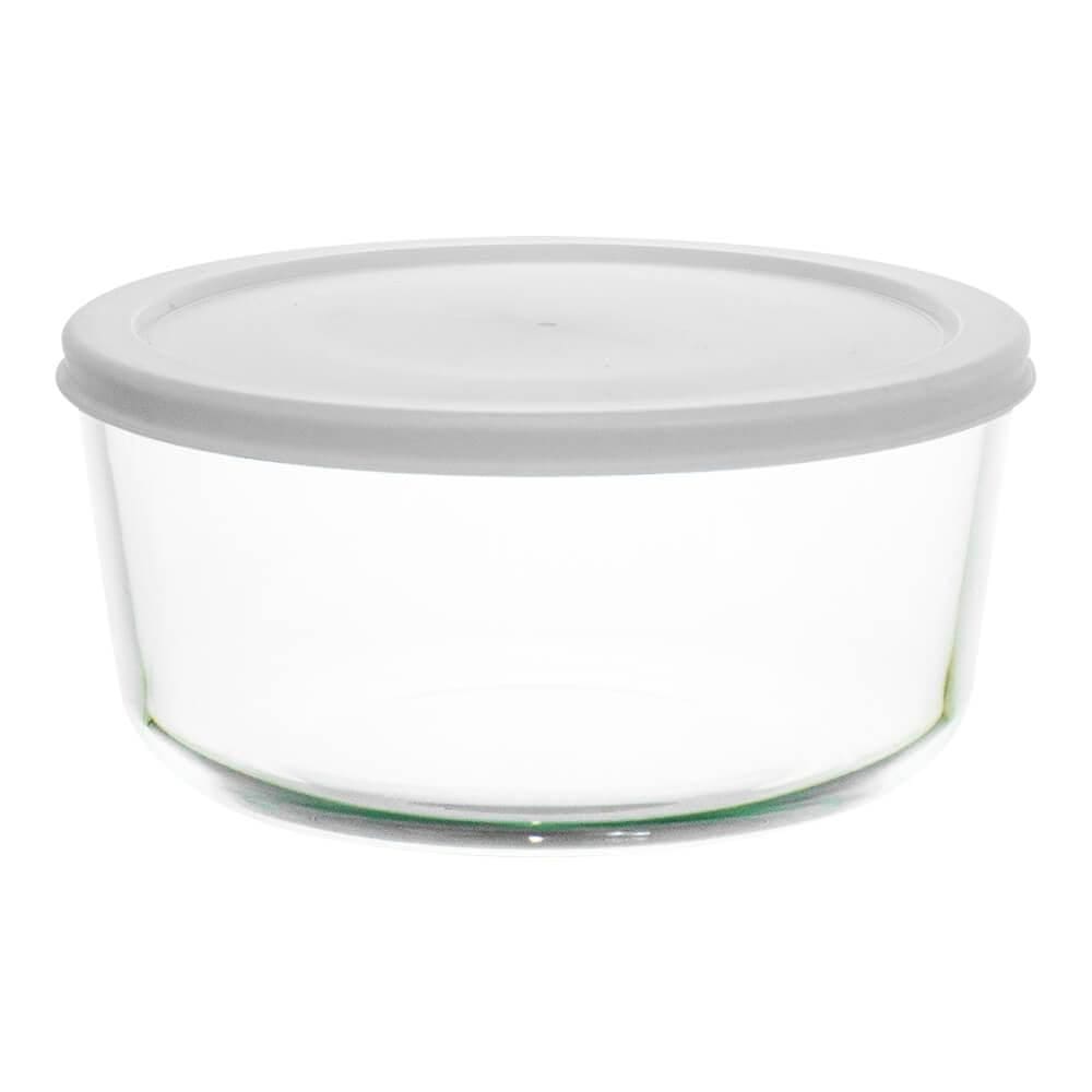 Pote de Vidro Borossilicato Refratário com Tampa Cinza 236ml - Casambiente JGTI069-Avulso