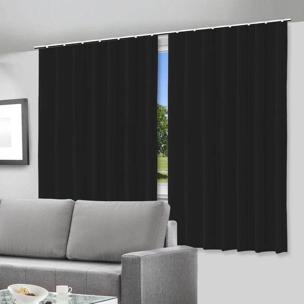 Cortina Blackout Preto 280x180cm P- Trilho Quarto Sala