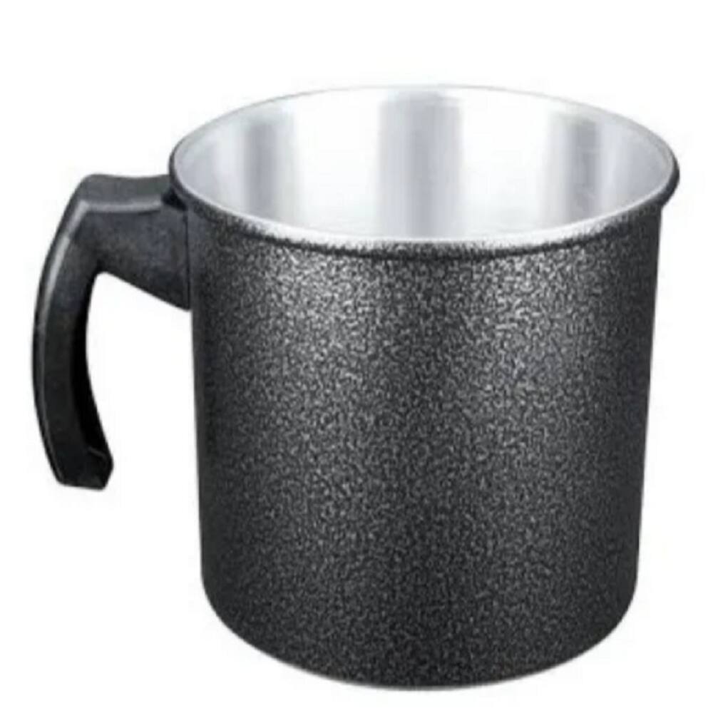 Leiteira Fervedor Caneco Preto Craqueado 12cm (1 Litro)