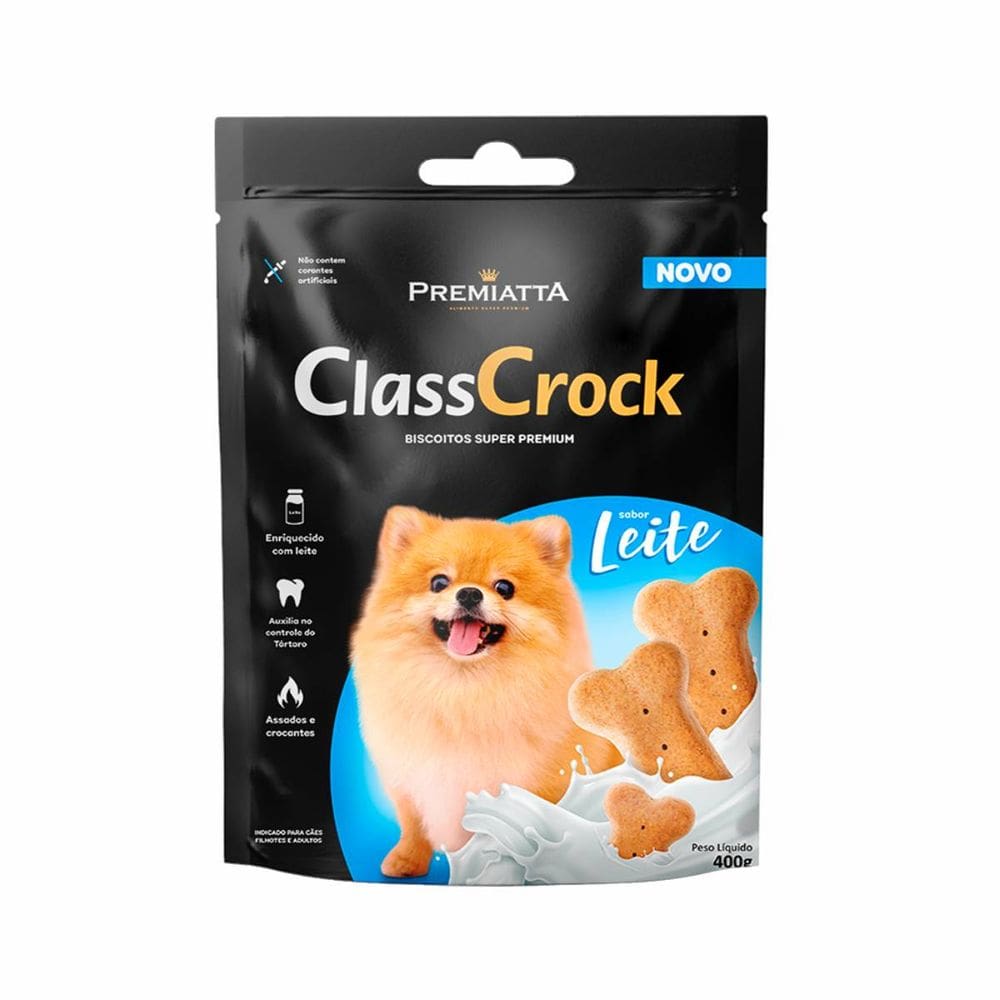 Biscoito Premiatta Classcrock para Cães Sabor Leite 400g