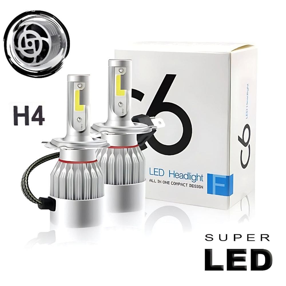 Par Lâmpadas Ultra Led Full H4 Efeito Xenon Super Branca