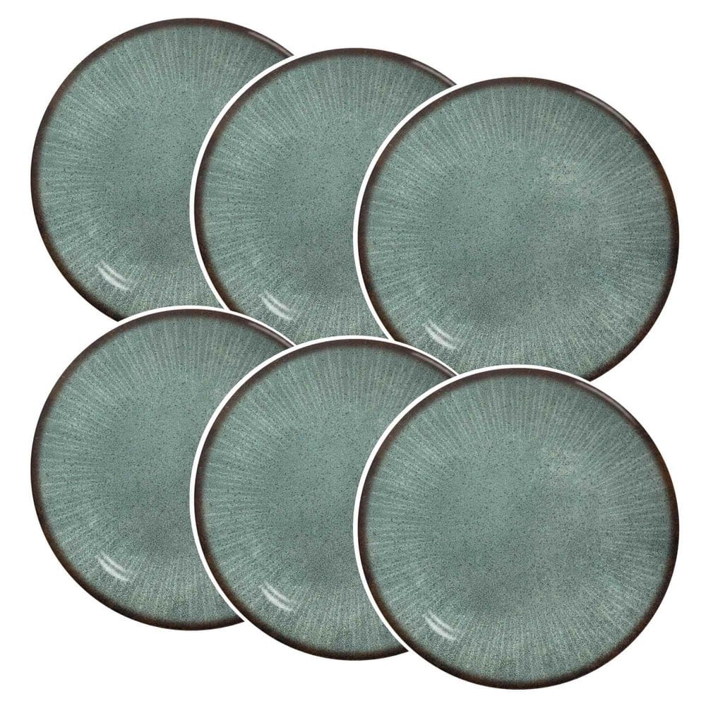 Conjunto de 6 Pratos Raso de Cerâmica Coup Síria  29cm - Alleanza