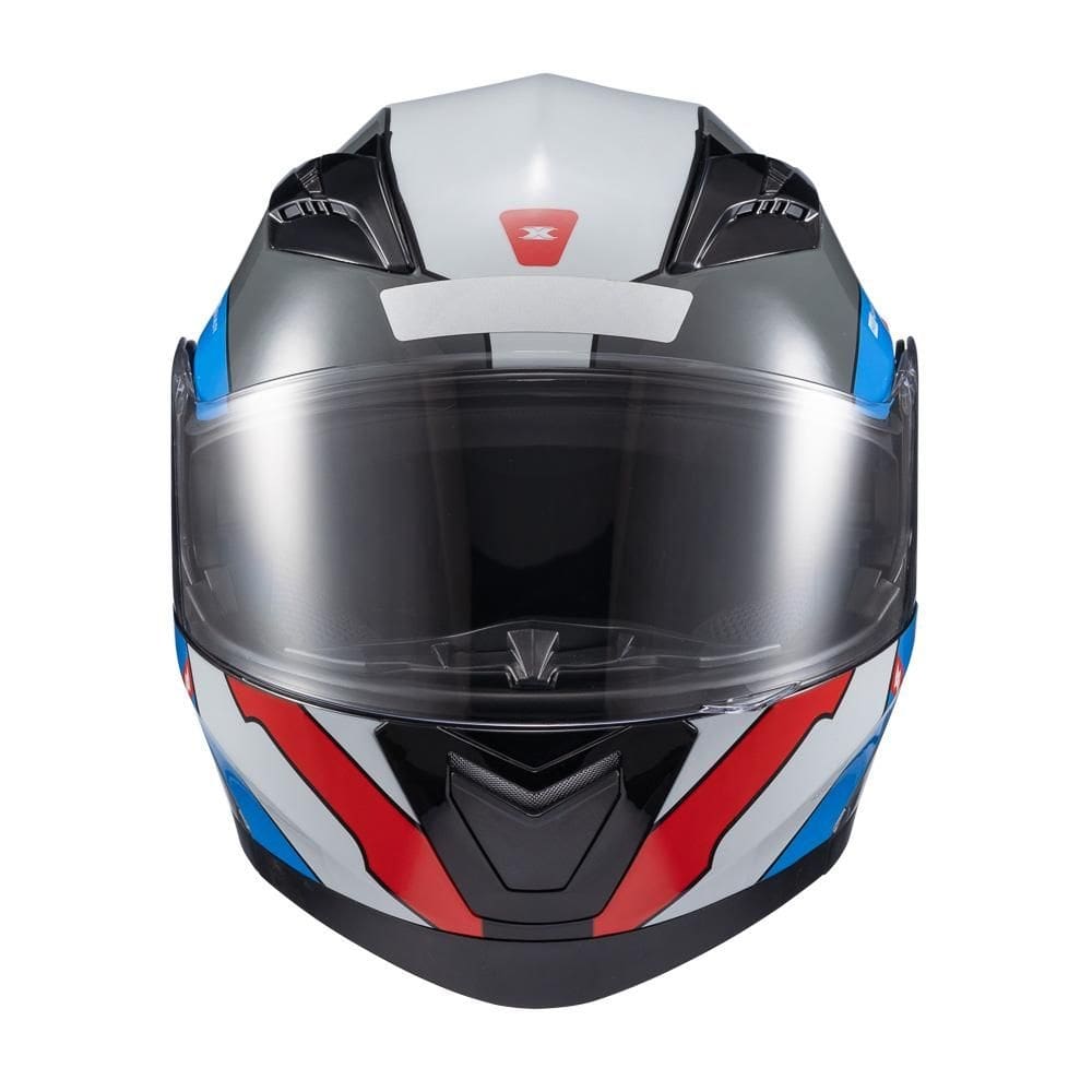 Capacete Texx Escamot Gladiator V3 Reisen Azul Verm Branc 56 [F016]