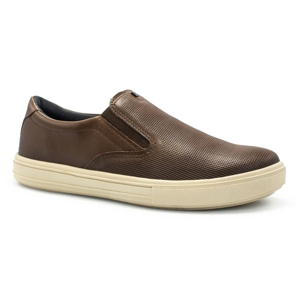 Sapatênis Pegada Slip On Couro e Elástico City 111504-03