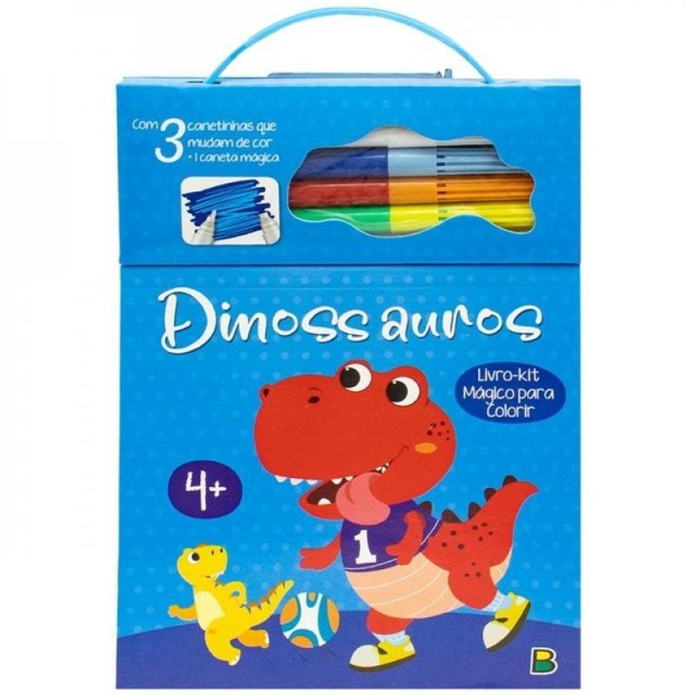 Livro-Kit Mágico Para Colorir: Dinossauros