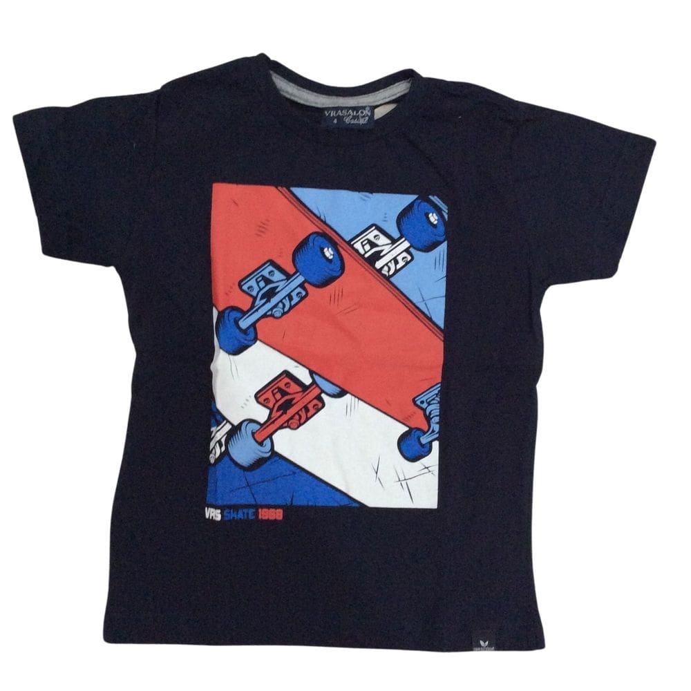 Camiseta Vrasalon Masc Azul Marinho Manga Curta