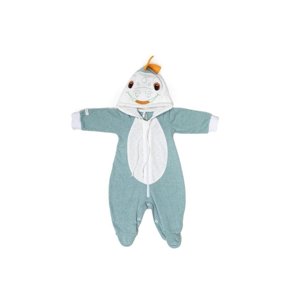 Macacão bebê inverno Bichinhos - Pinguim - Dinossauro