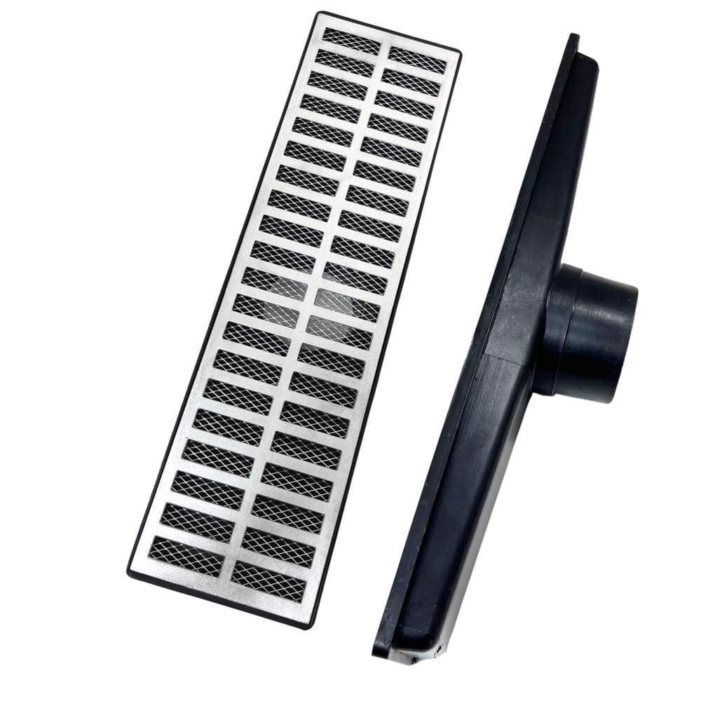 Ralo Pluvial Completo 15x50 Aluminio Saída 75mm com Tela