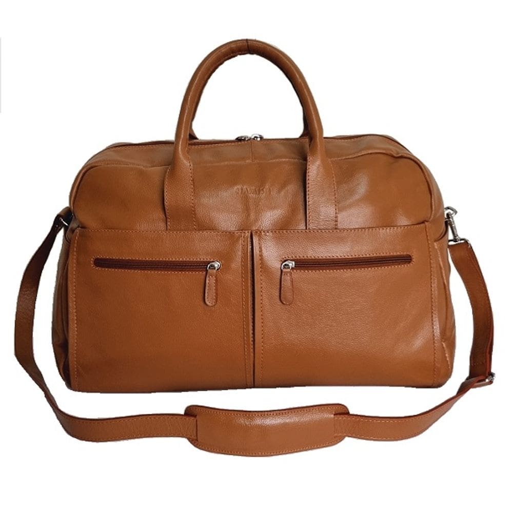 Bolsa Viagem de Mão Couro Cor Bambu HP066 | HAMISH