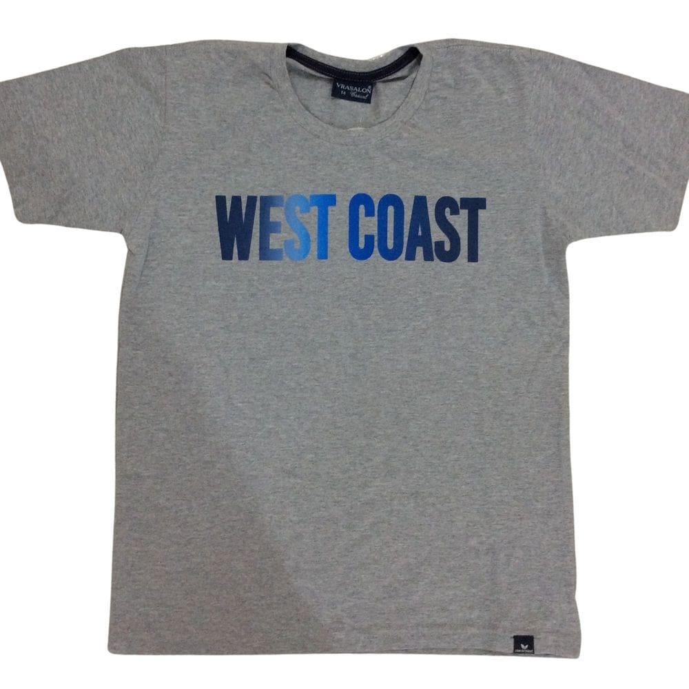 Camiseta Vrasalon Masc Cinza Manga Curta