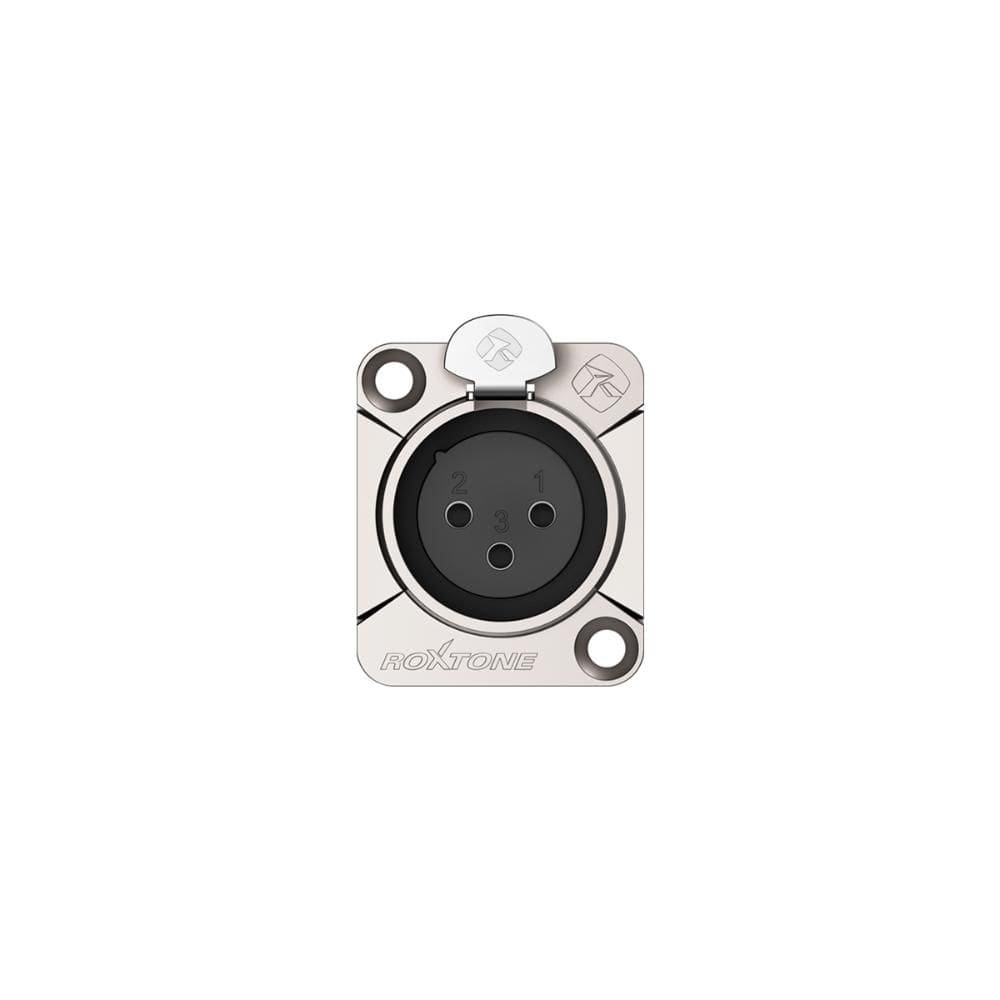 Conector XLR Fêmea Painel Roxtone RX3FD-NT Niquelado
