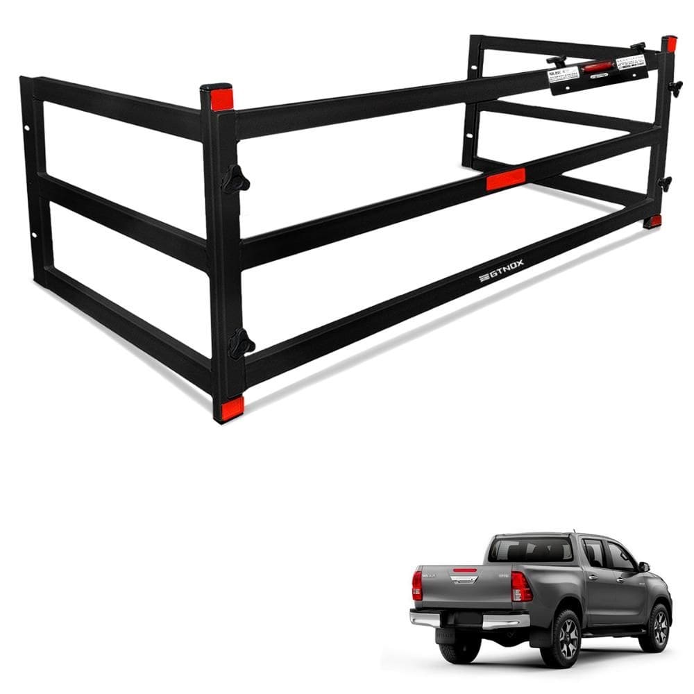 Extensor de Caçamba Hilux 2016 a 2024 Divisor ED Preto Gtnox