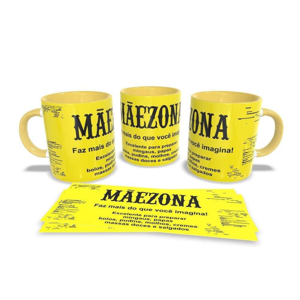 Canecas Amarelas Personalizadas Dia das Mães