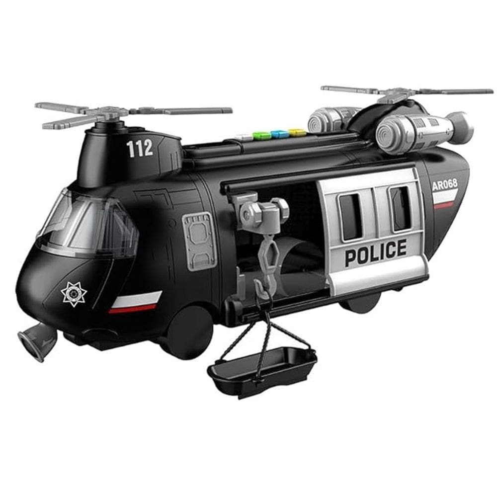 Helicóptero Serviço Urbano Da Polícia Luz E Som - Shiny Toys