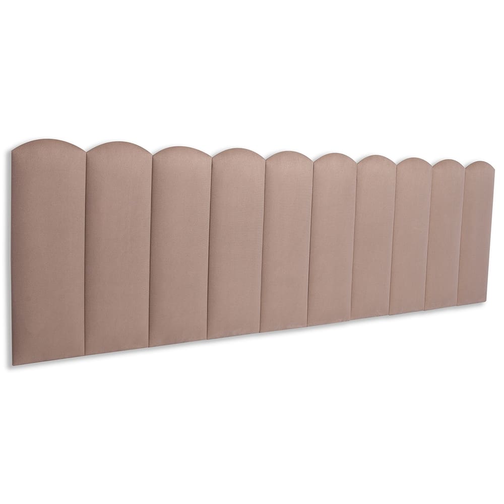 Cabeceira King Estofada Kit 10 Placas Nuvem - Suede Bege