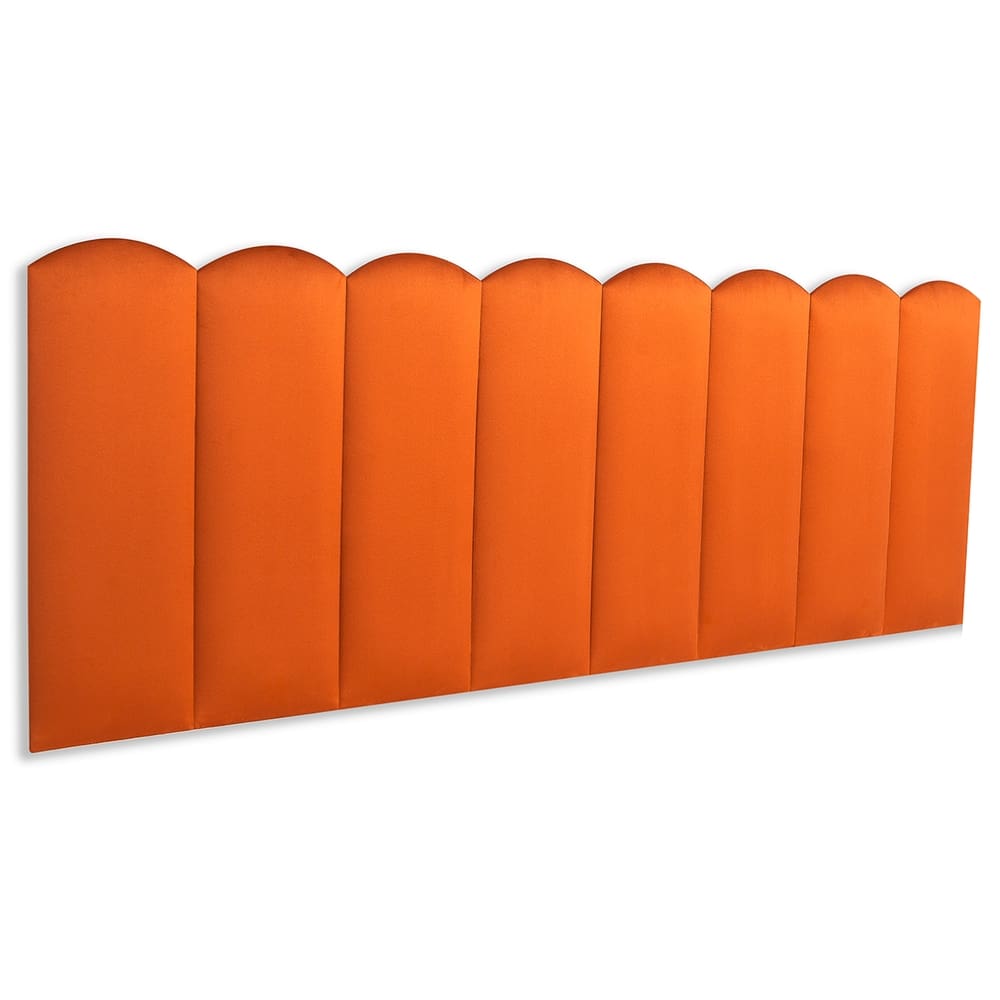 Cabeceira Queen Estofada  Kit 8 Placas  Nuvem - Veludo Terracota