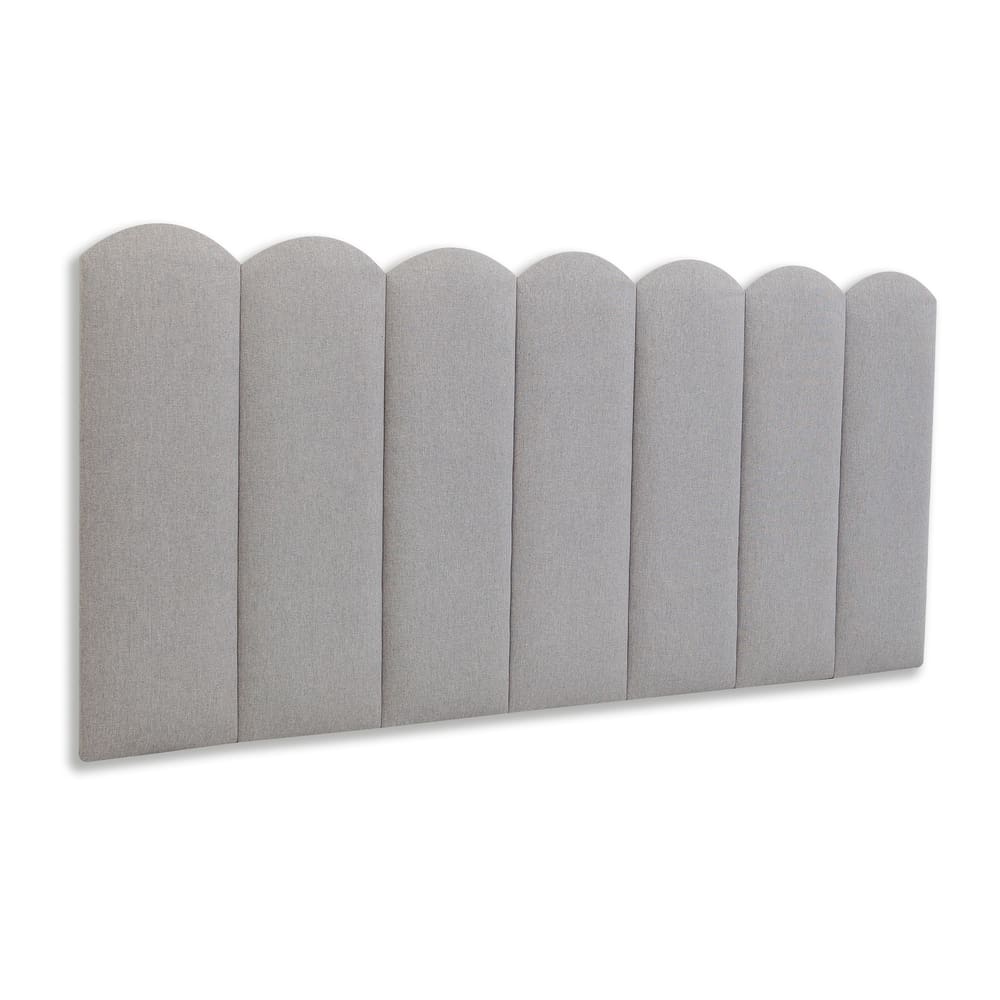 Cabeceira Casal Estofada Kit 7 Placas Nuvem - Linho Gelo