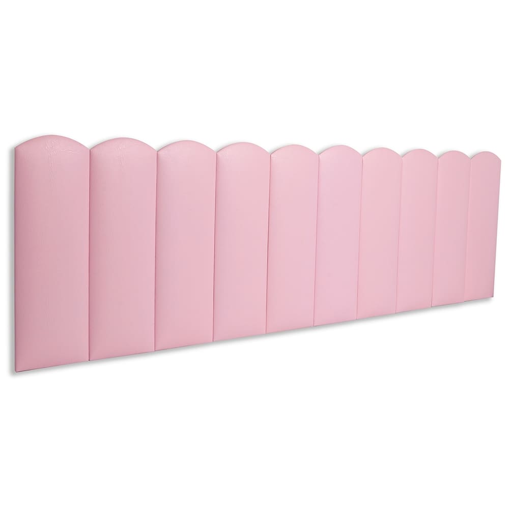 Cabeceira King Estofada Kit 10 Placas Nuvem - Courino Rosa