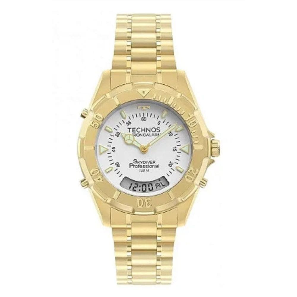Relógio Technos Masculino Skydiver Dourado Wt2050Af.1B