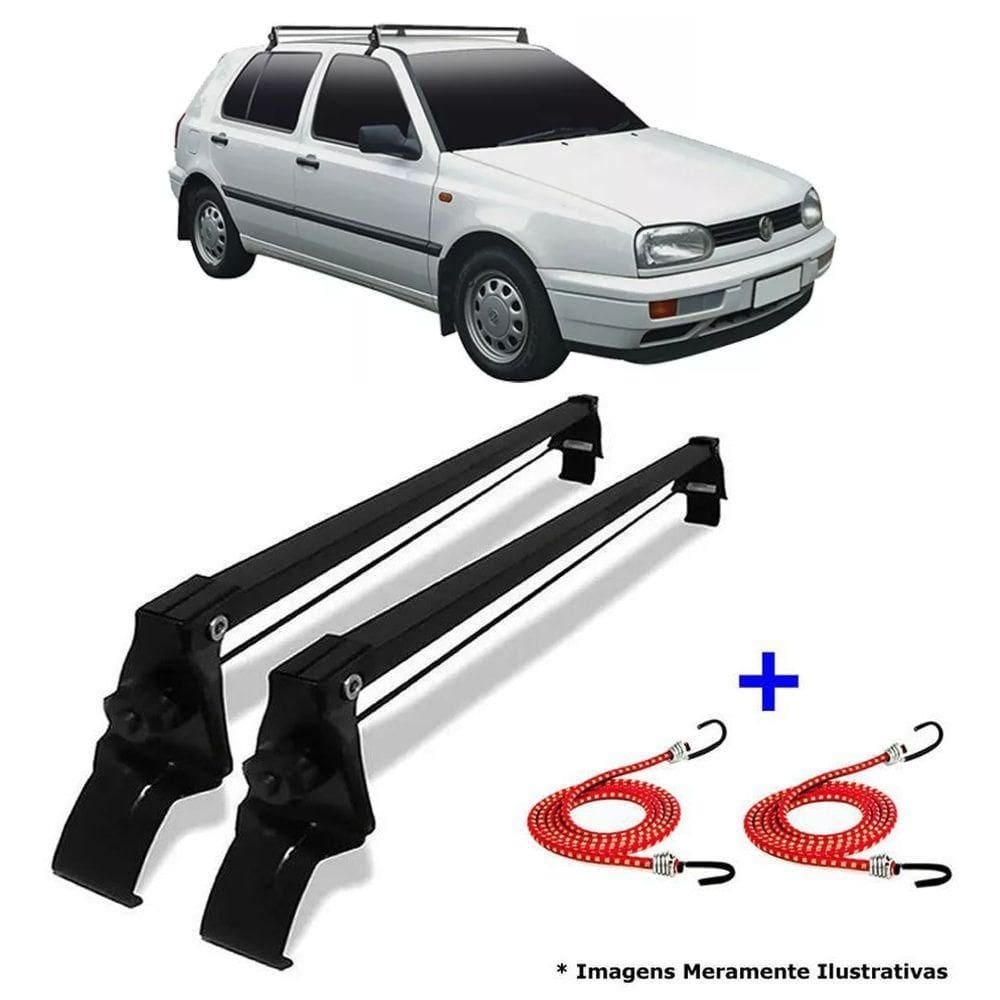 Rack De Teto Bagageiro + 2 Elasticos Golf Ano 91/97