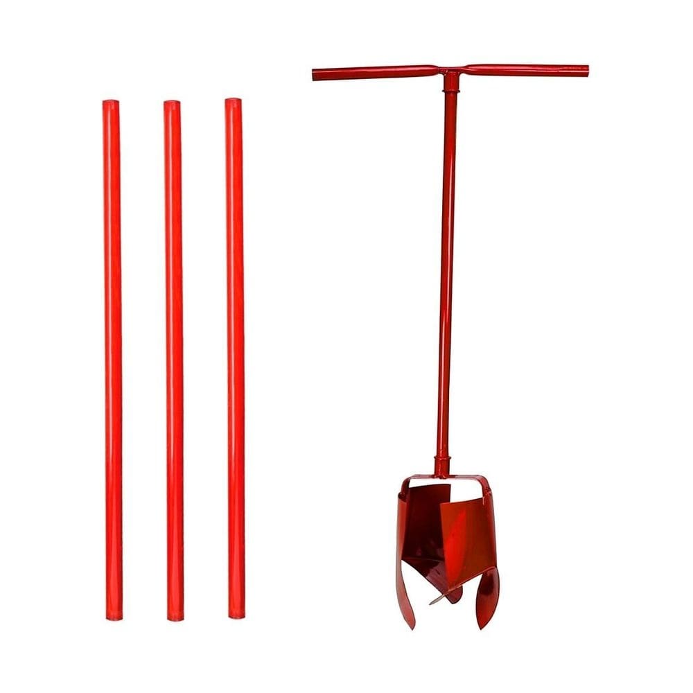 Kit Cavadeira Trado 12pol Cabo Aço Carbono e 03 Extensor