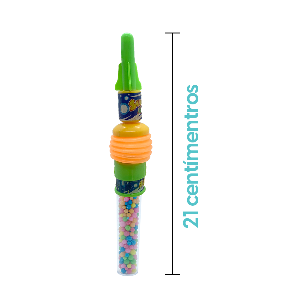 Lança Foguete c/ Balinhas Tutti Frutti - Display com 12 Unid