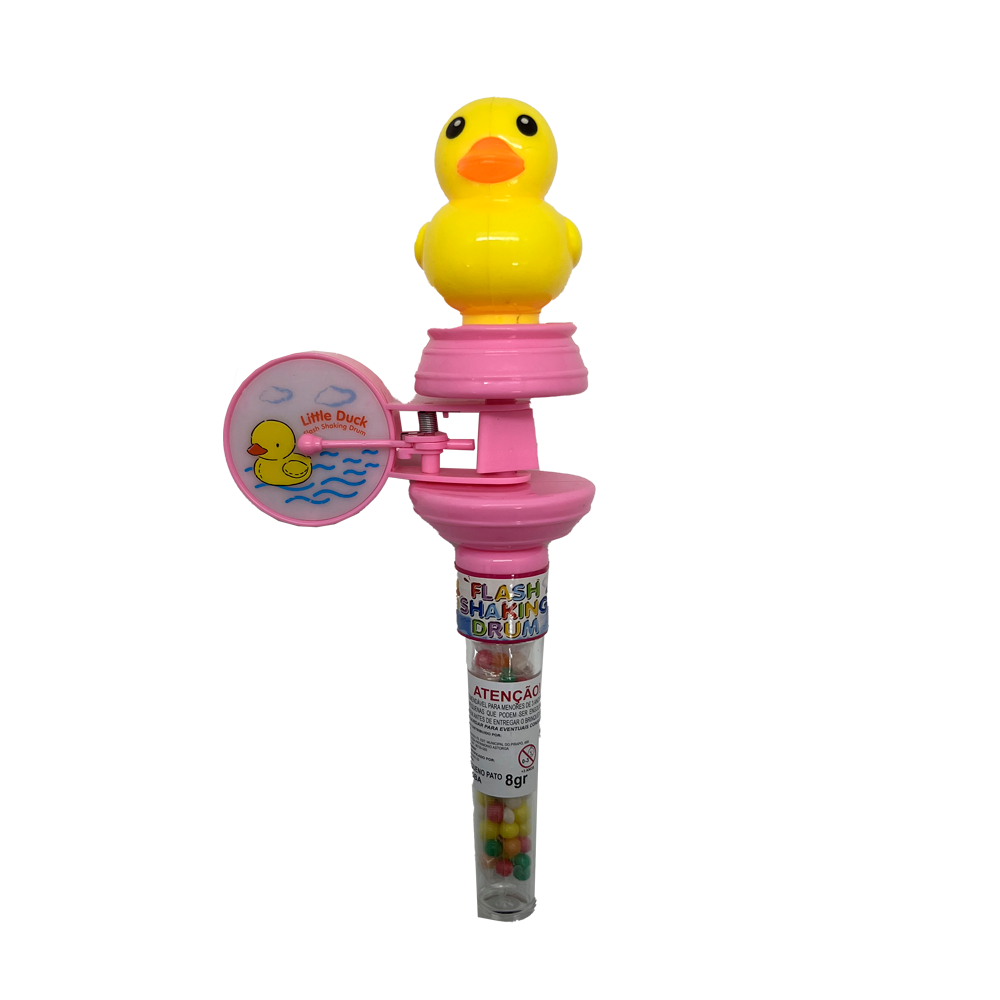Pato pequeno: Pato com Tambor Giratório e Luz cx c/ 12 Unid