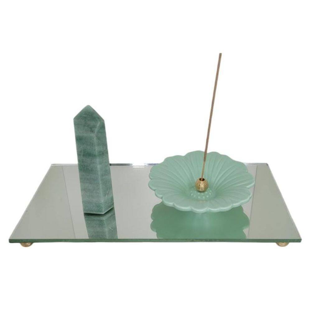 Kit Do Equilíbrio Meditação Com Ponteira De Quartzo Verde