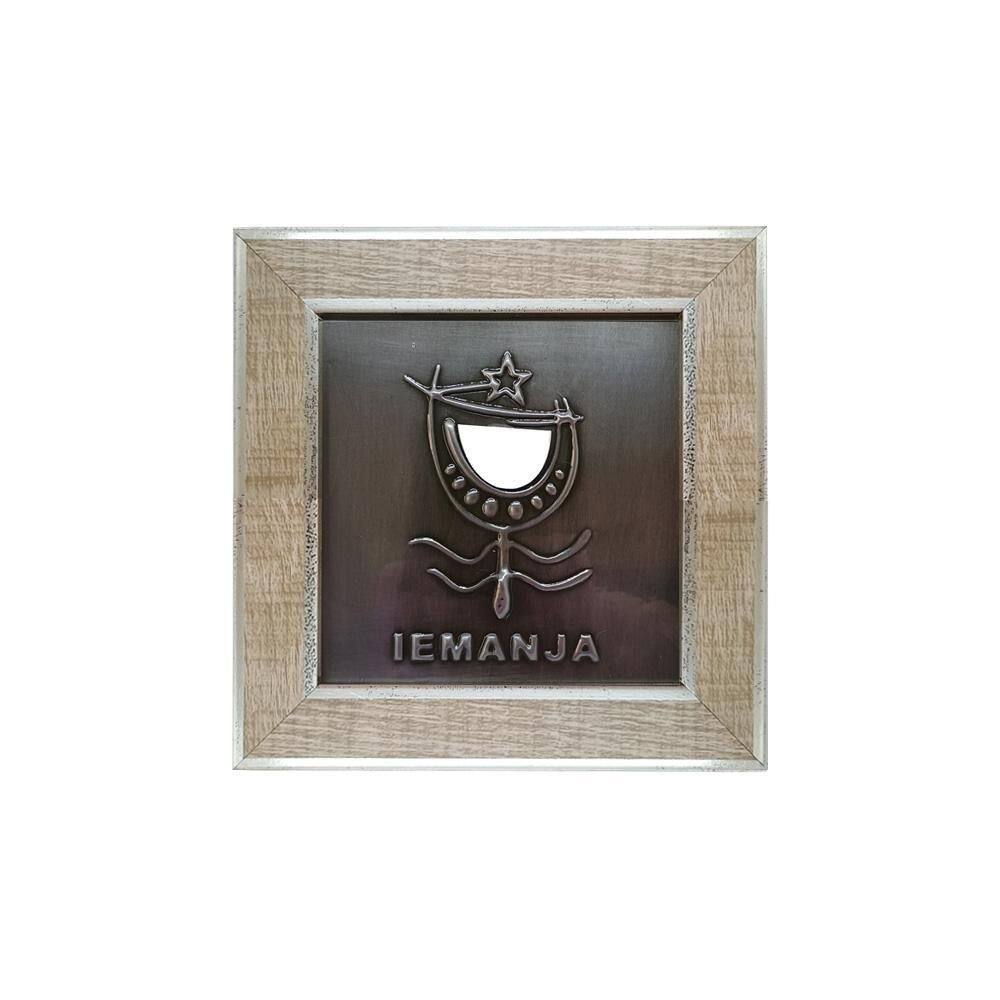 Quadro Decorativo Orixás Iemanja Moldura Clara