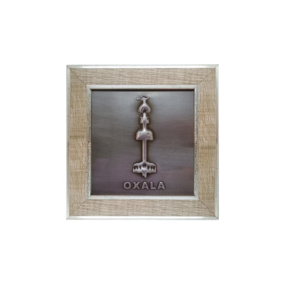 Quadro Decorativo Orixás Oxala Moldura Clara