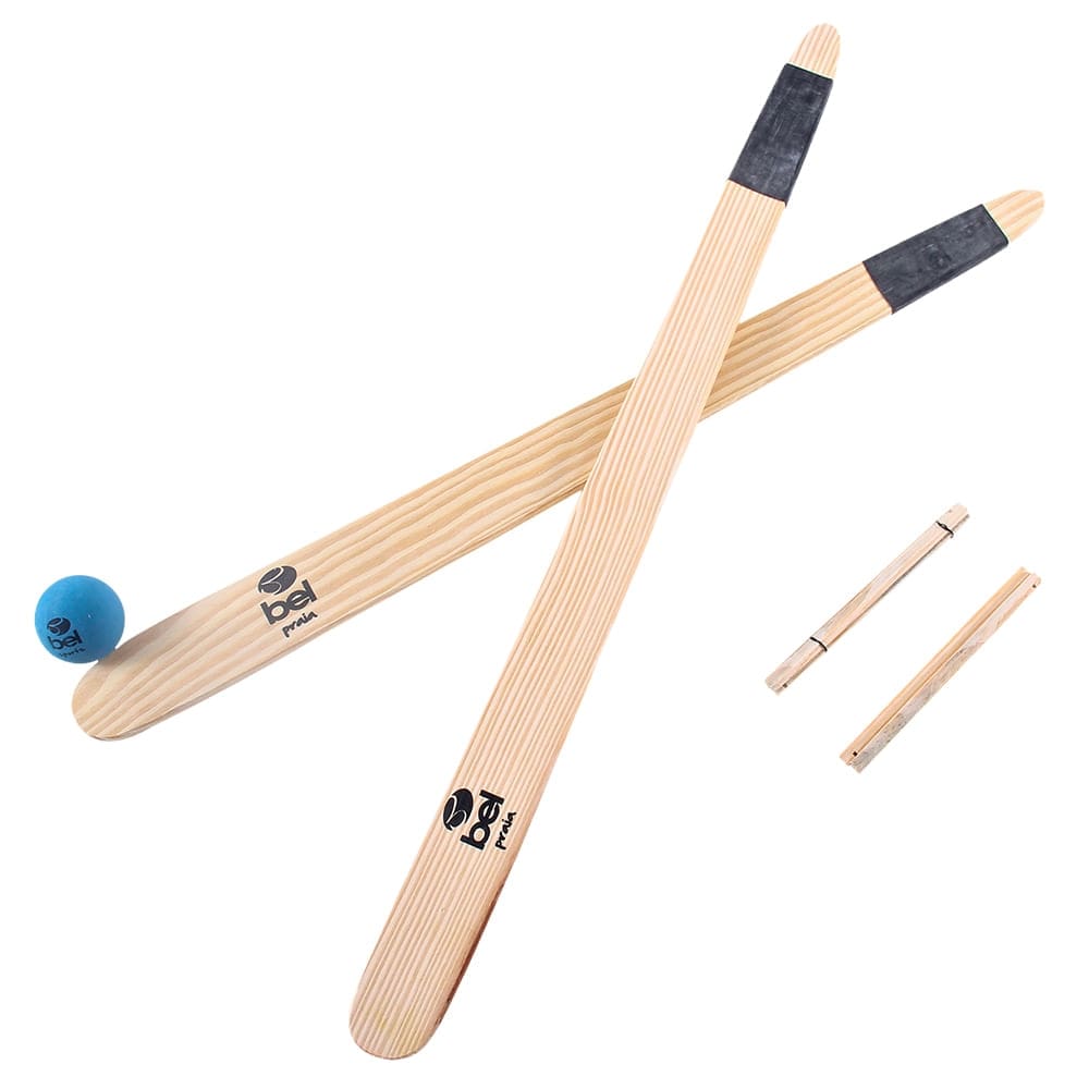 Tacos Jogo de Betes Madeira Pinus 2Und com 1 Bola 1 Sacola Bel Fix