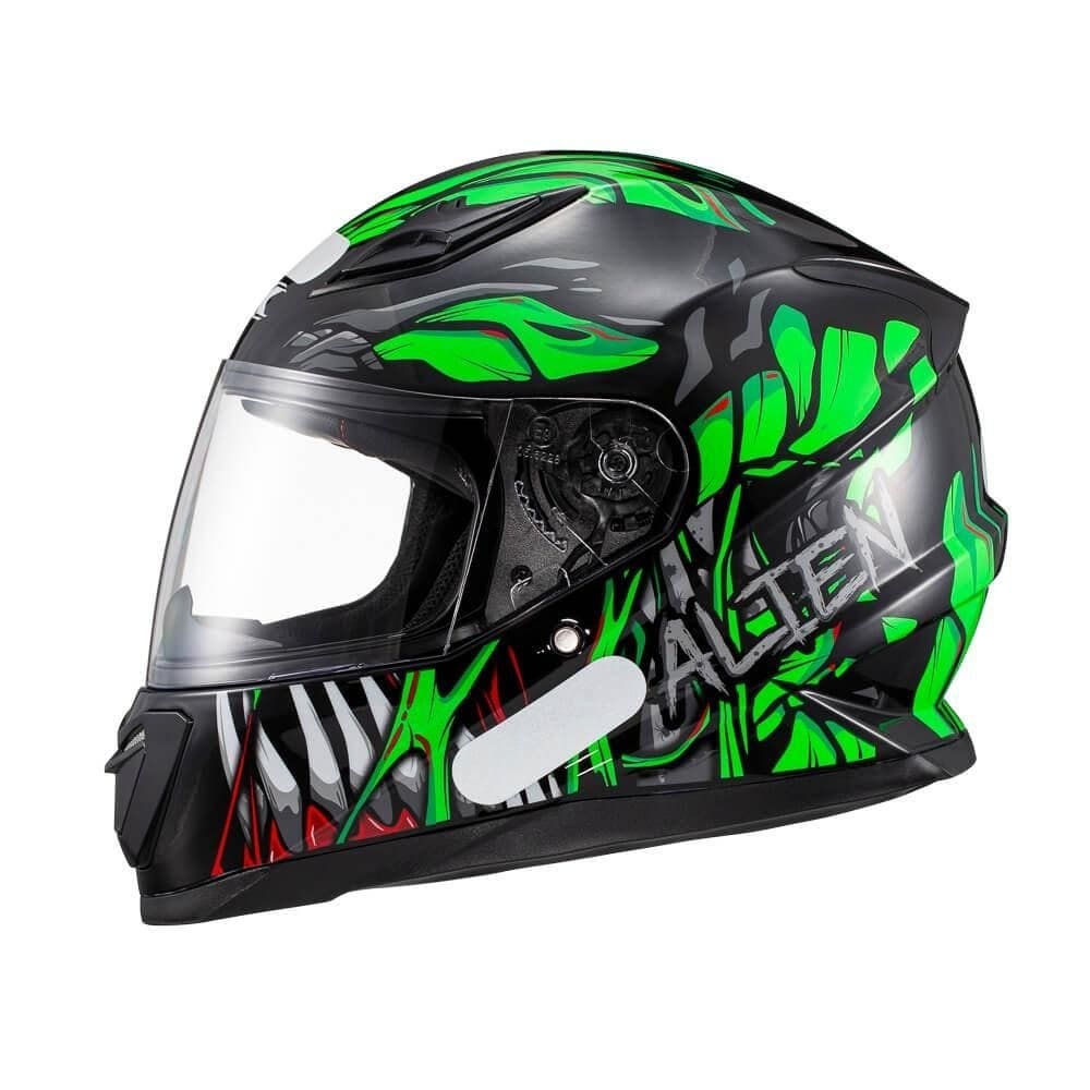 Capacete Texx Fechado Hawk Alien Verd | Extra