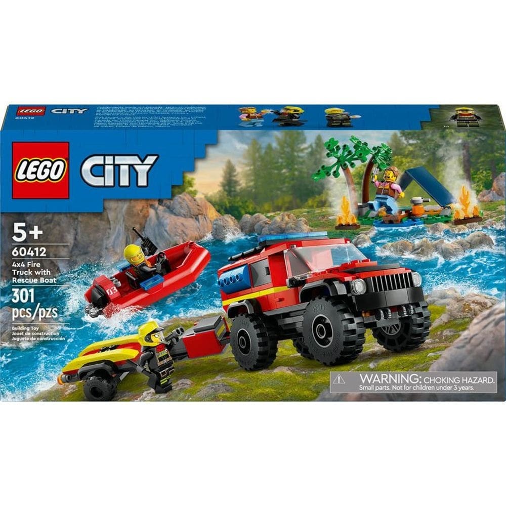 Caminhao Dos Bombeiros 4X4 Com Barco De Resgate