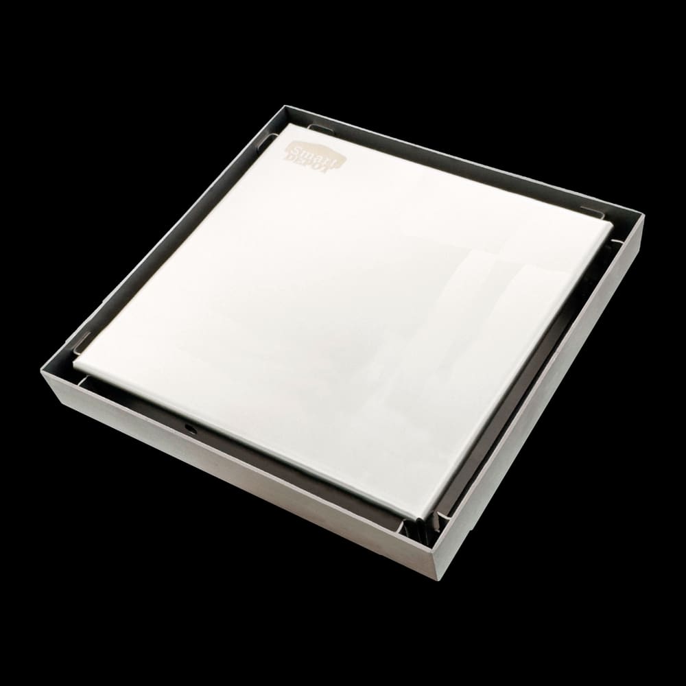 Ralo Oculto Inox Escovado 20x20cm Smart Depot Ralo Embutido Inteligente Invisível Para Banheiro