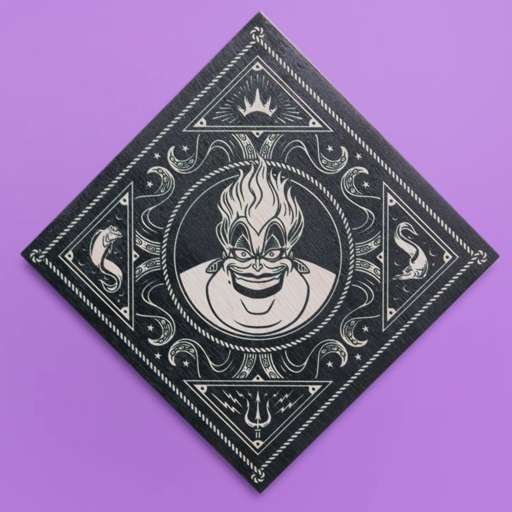Kit com 4 Quadros Vilãs Estampadas da Disney