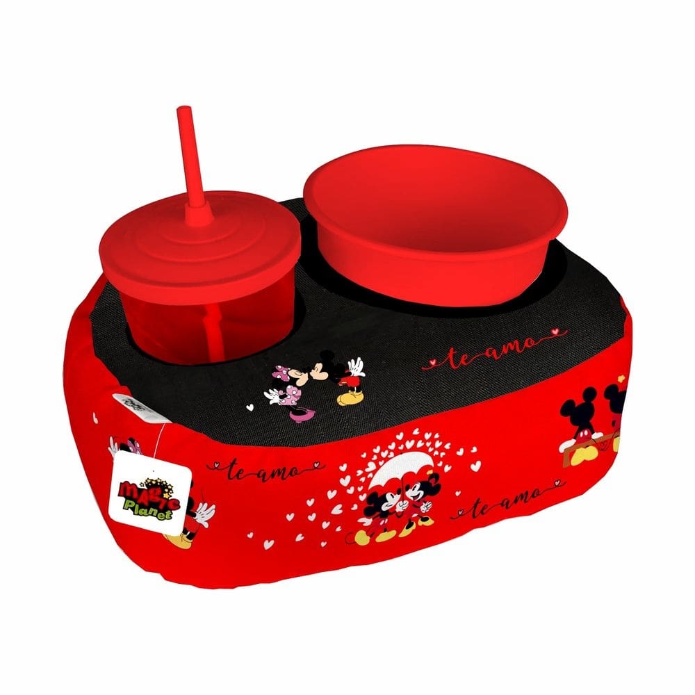 Almofada Kit Pipoca Cinema 1 Copo Canudo Balde Namorados Te Amo