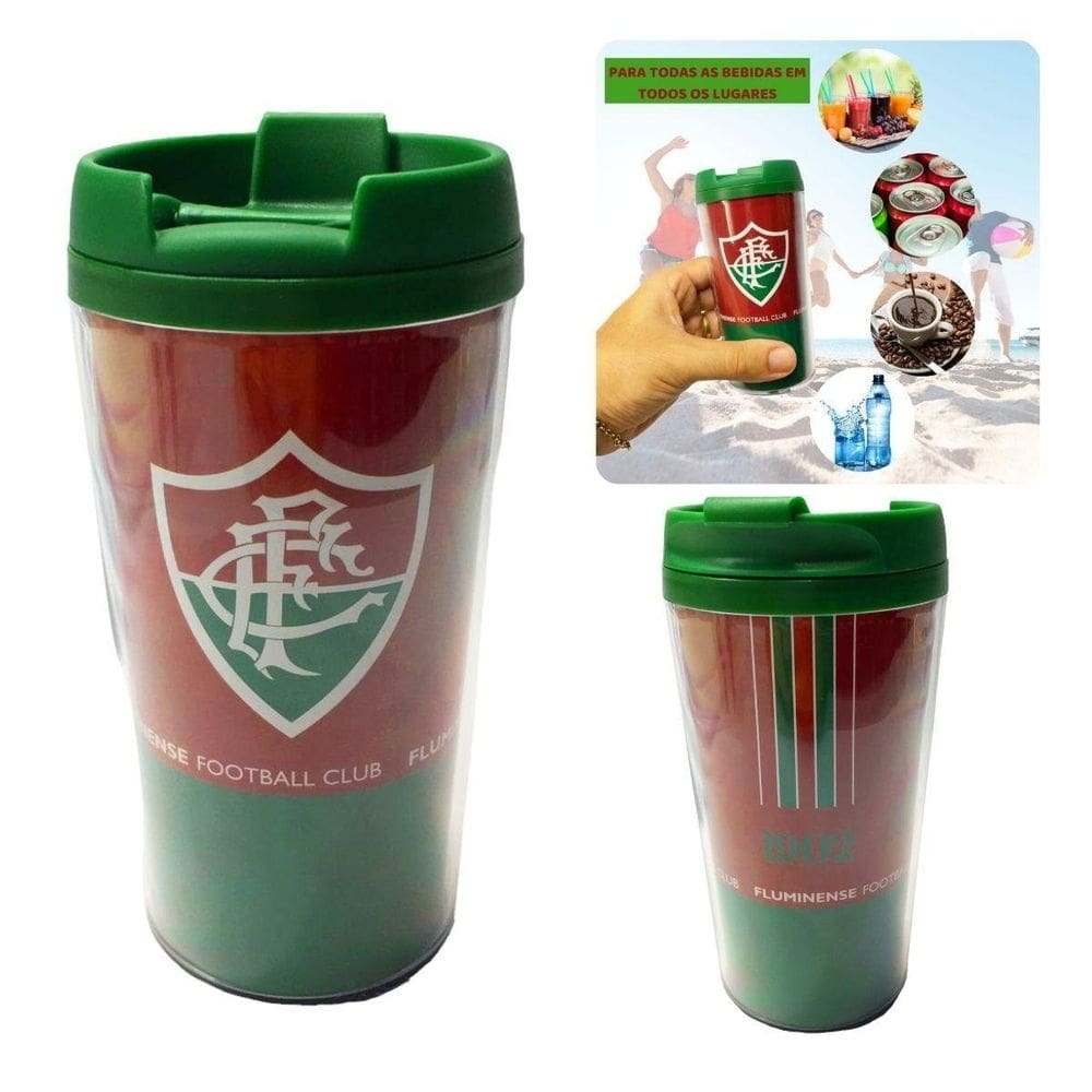 Kit 2Un Copo Viagem Térmico Plástico Smart 200Ml Café