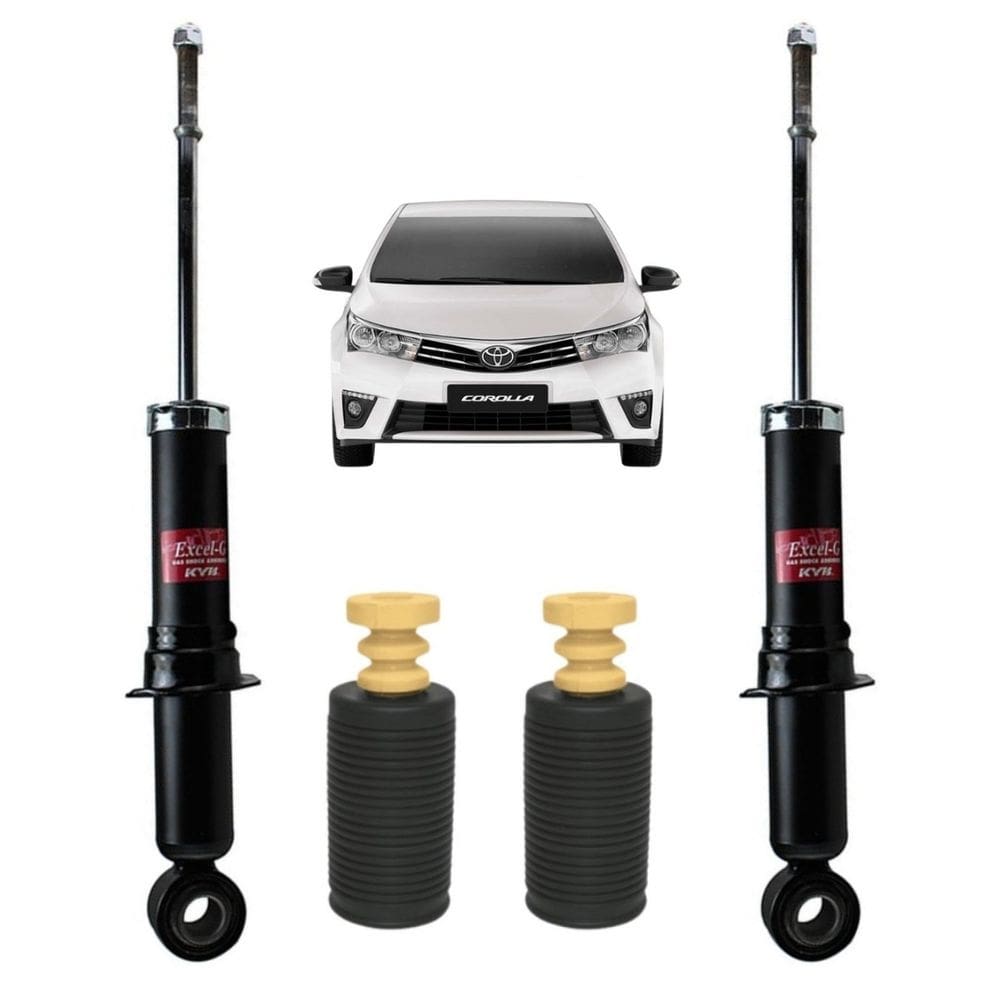 2 Amortecedores Kayaba Traseiro + Kit Batente 1Linha Corolla Toyota 2009 A 2019