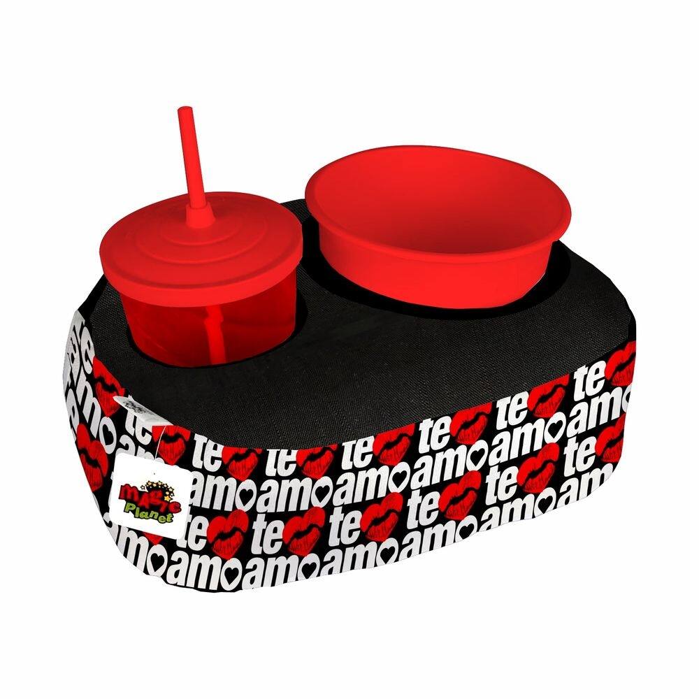 Almofada Kit Pipoca Cinema 1 Copo Canudo Balde Namorados Te Amo Beijo