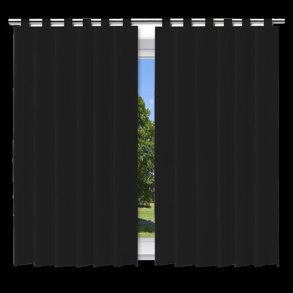 Cortina Blecaute Blackout Preto 200x200 Com Alca Para Bastao