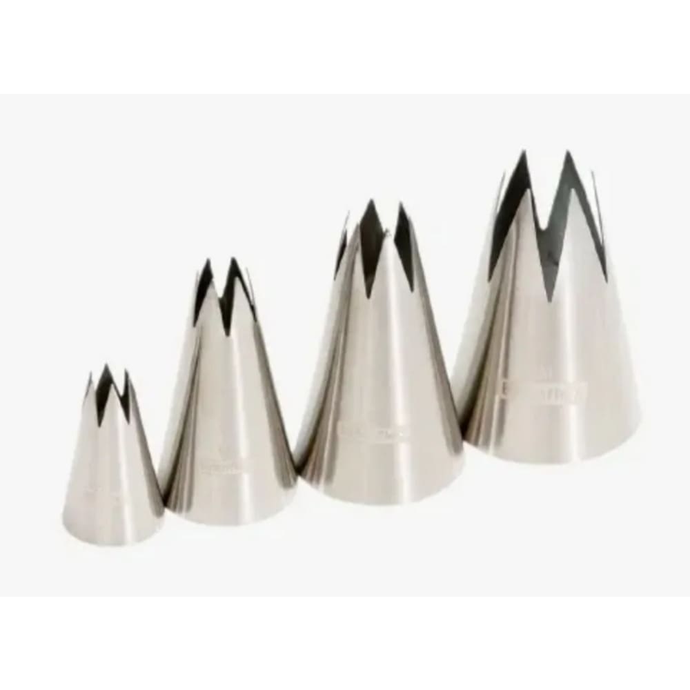 Kit Bicos De Confeitar Família 1m - 4 Peças Em Aço Inox