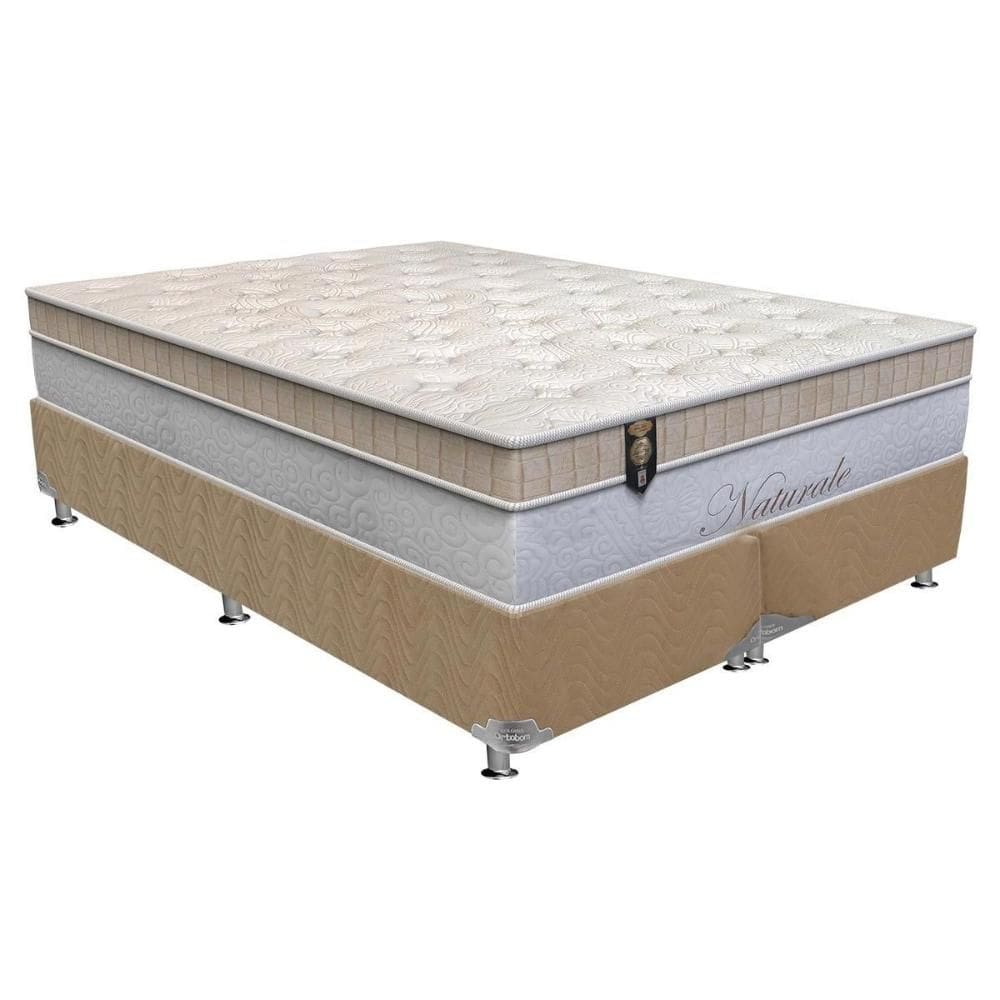 Cama Box Queen: Colchão Molas Ensacadas Orthoflex MasterPocket Naturale + Base CRC Suede Clean(158x198)