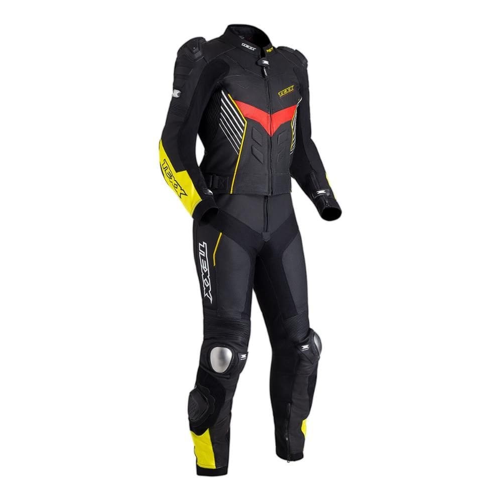 Macacao Texx 2 Pecas Pista Pret Amare Verm    S - 48 [F016]