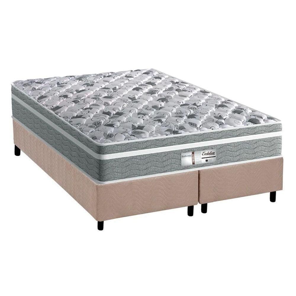 Cama Box Queen: Colchão Molas Probel MasterPocket Ensacadas ProDormir Evolution + Base CRC Suede Clean(158x198)