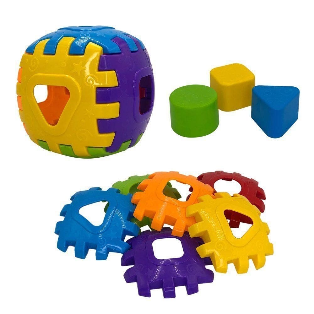 Cubo Didático Monta E Desmonta Com 3 Peças De Encaixar