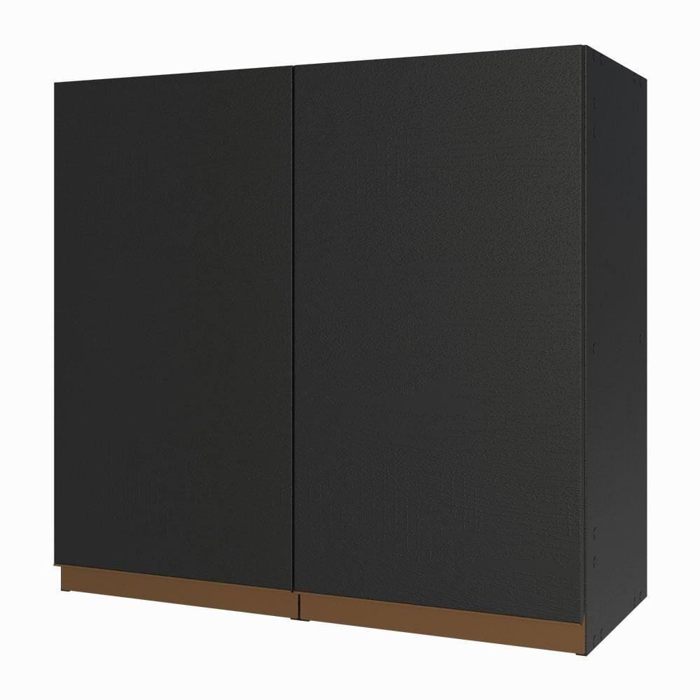Armário Aéreo 70 Cm 2 Portas Preto Reims Madesa Preto