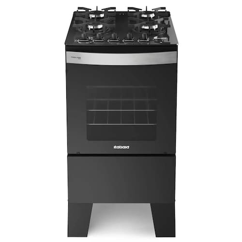 Fogão Itatiaia 4 Bocas Itaglass Plus Preto – Bivolt