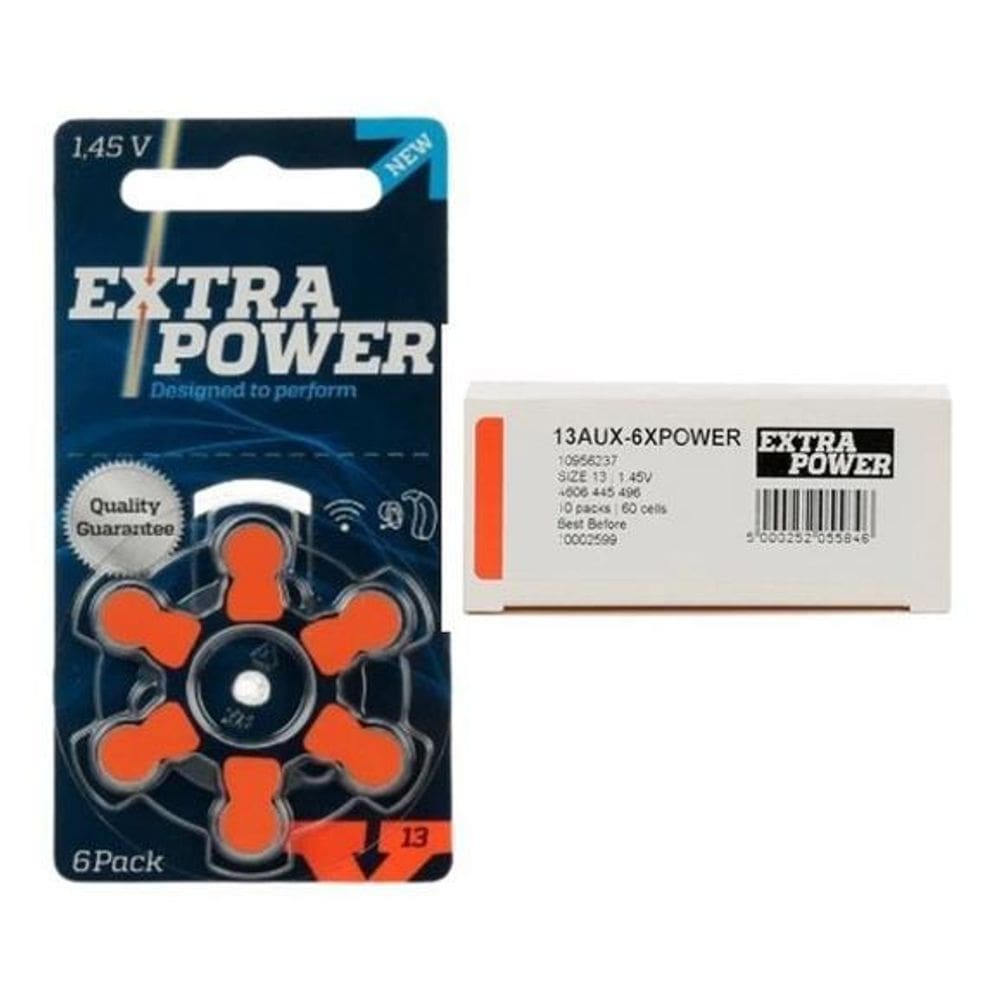 Bateria auditiva 13 pr48 extra power 60 baterias 10 cartelas